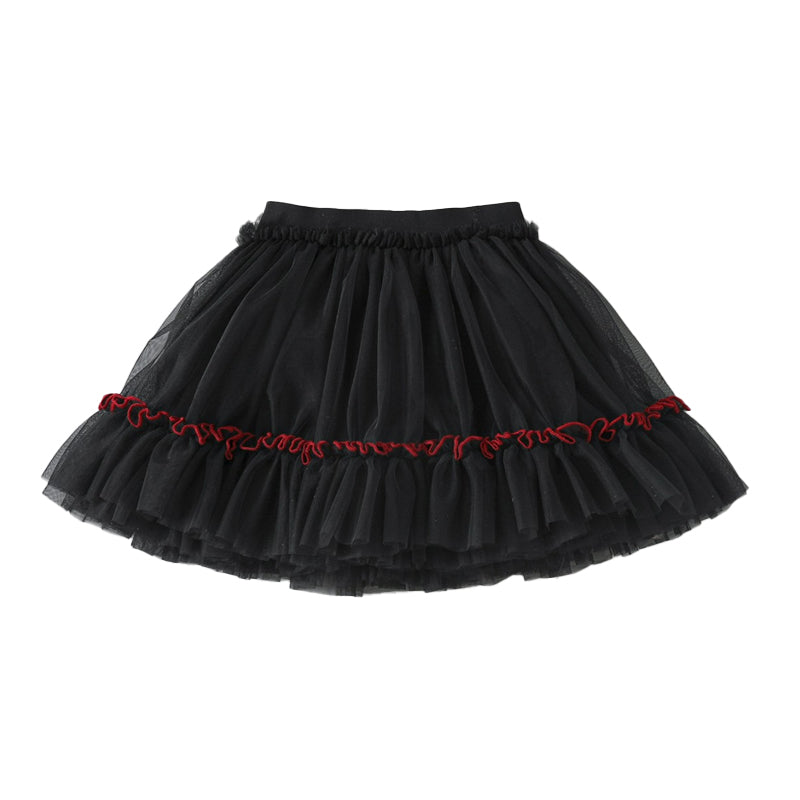 Fluffy and stylish childrens mesh halter dress