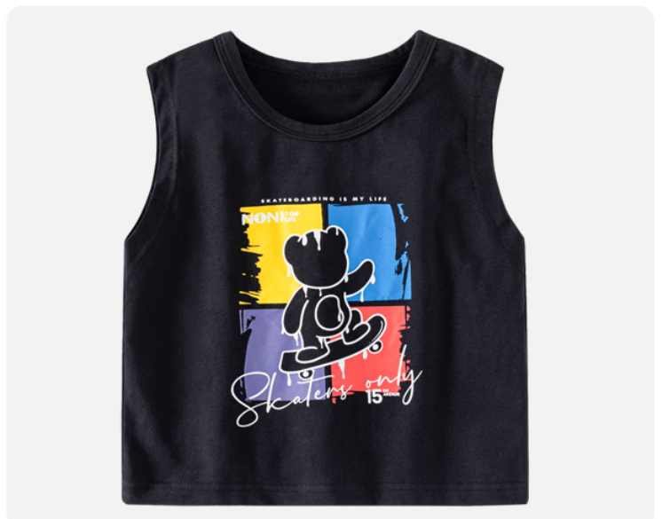 Summer new boys' tank top, breathable, comfortable and versatile