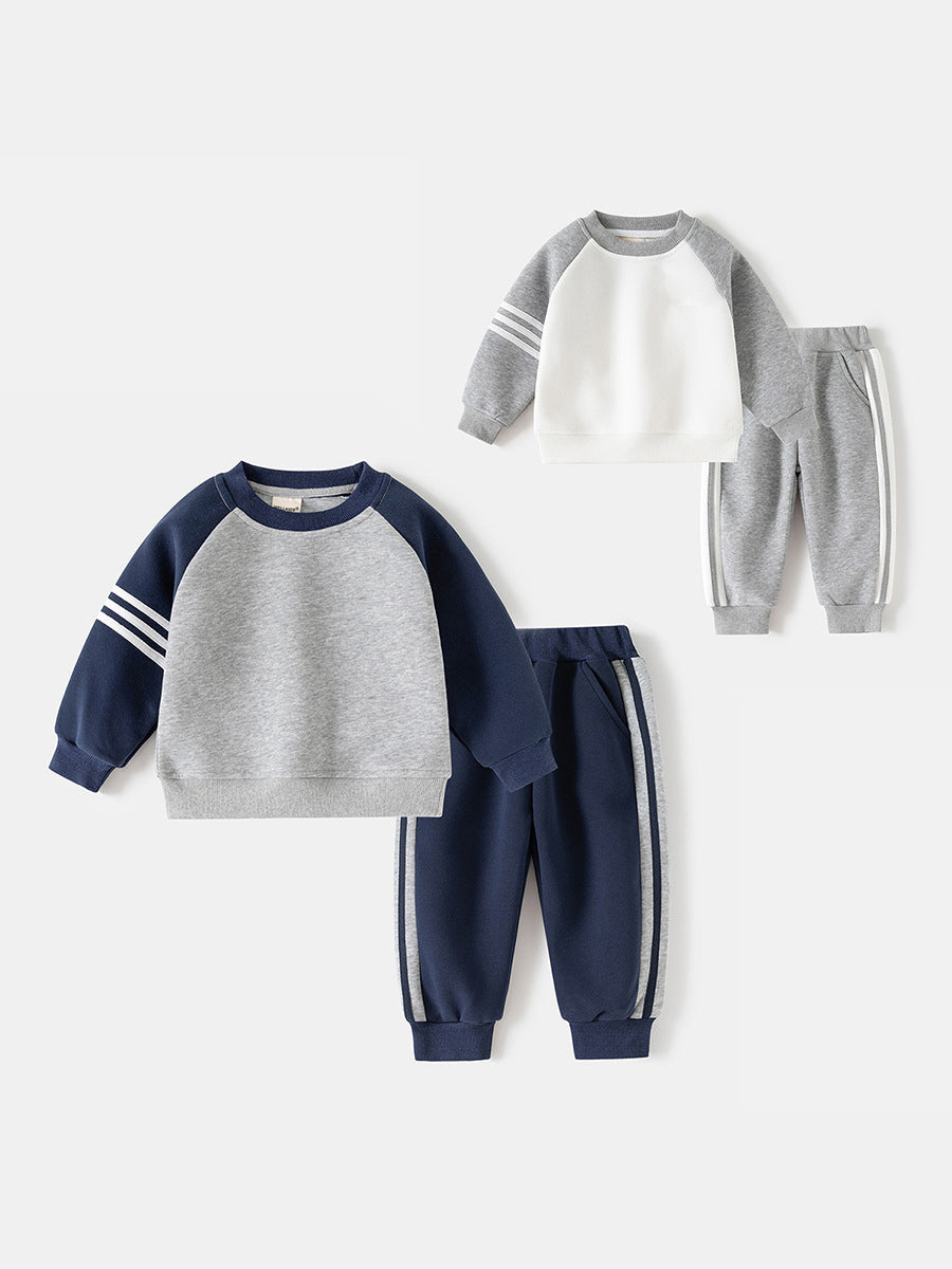 Boys' Autumn Sweatshirt Set, Spring and Autumn Style, Children's Clothing, Tops for Medium and Large Children, Autumn Trend