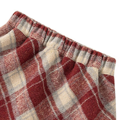 Baby-friendly, versatile retro plaid short skirt for children