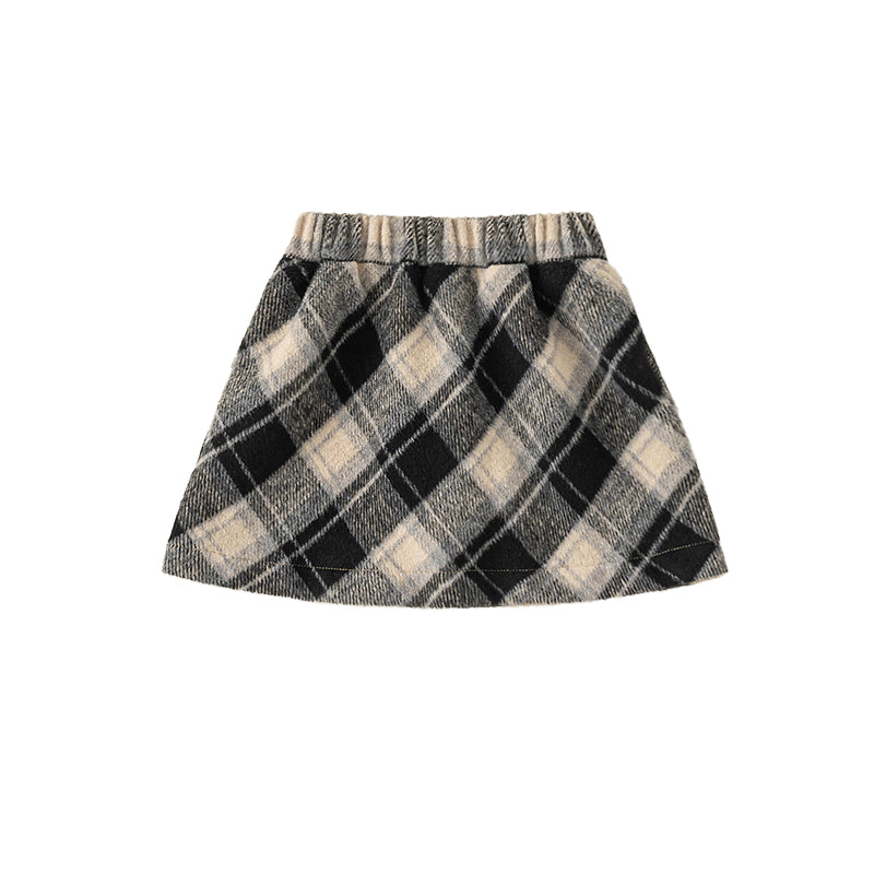 Baby-friendly, versatile retro plaid short skirt for children