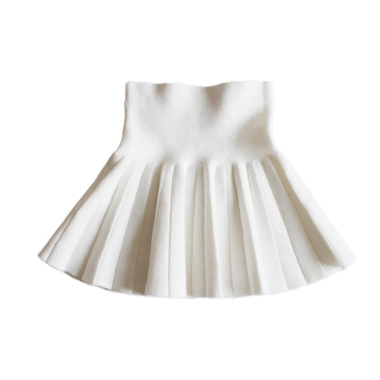 Princess-style dress, pleated skirt, fluffy half-sleeve dress