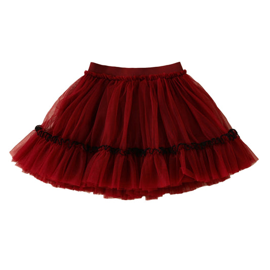 Fluffy and stylish childrens mesh halter dress