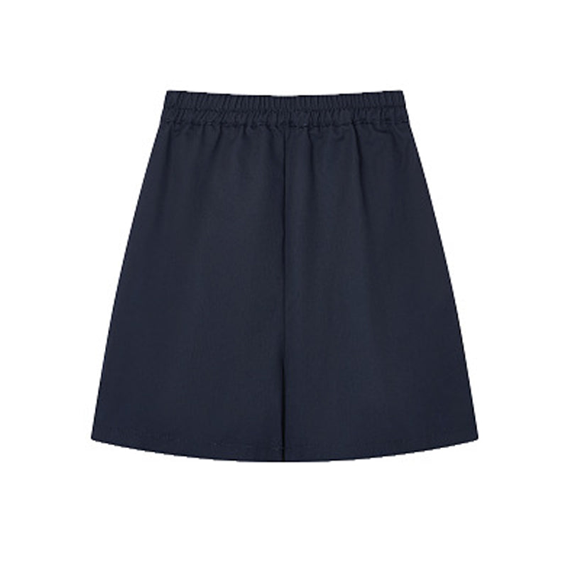 Cyan Blue Pleated Skirt - College Style Children's Half-Skirt