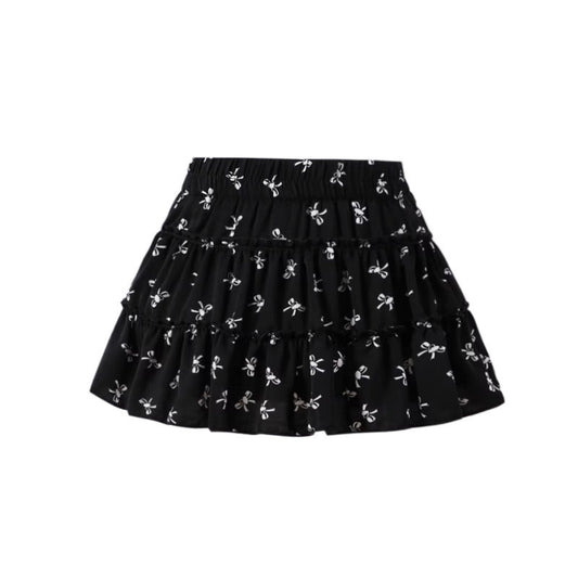 Floral Short Skirt, French-style Half-skirt