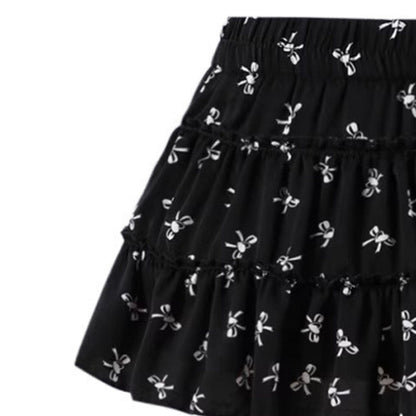 Floral Short Skirt, French-style Half-skirt