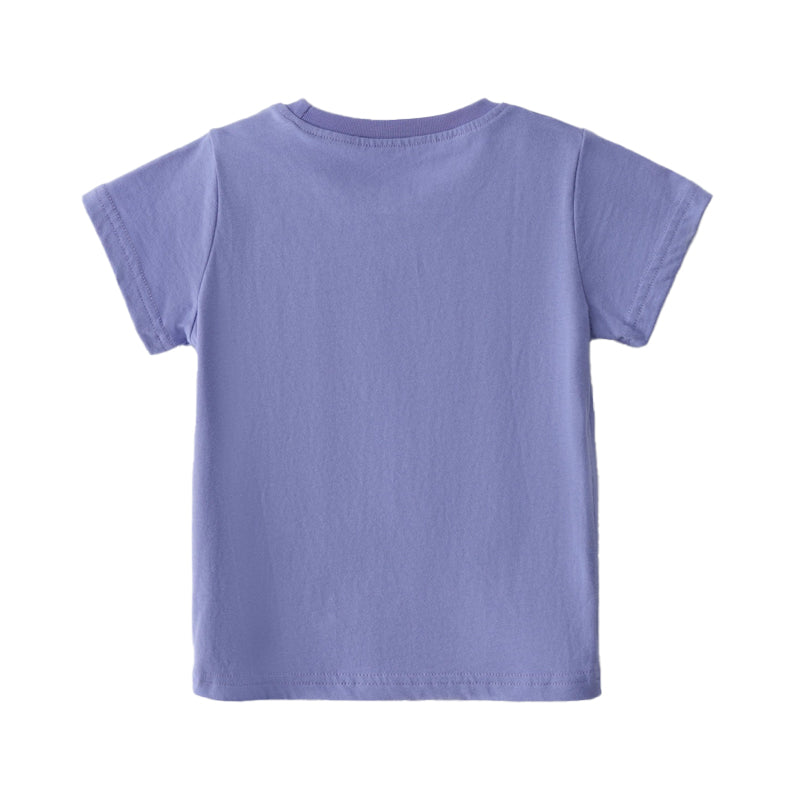 Unicorn Embroidered Sweatshirt, Knit Cotton Round Neck Pullover Tee for Girls