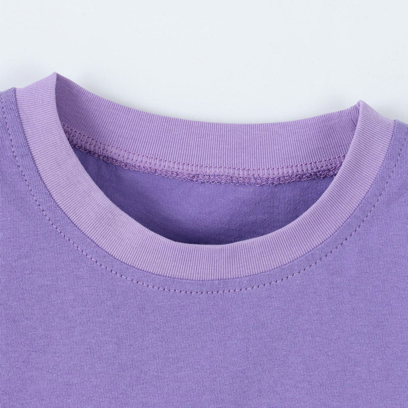 Girls Fashion Butterfly Embroidered Round-neck Children's T-shirt