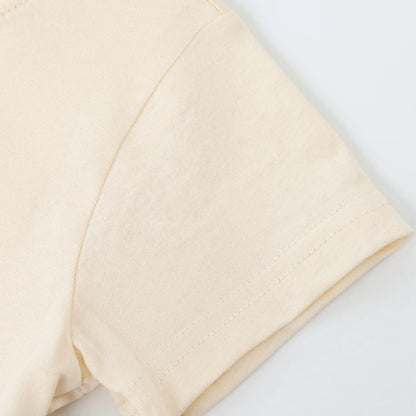 Fashionable three-dimensional sheer skirt with rabbit print, children's round-neck T-shirt