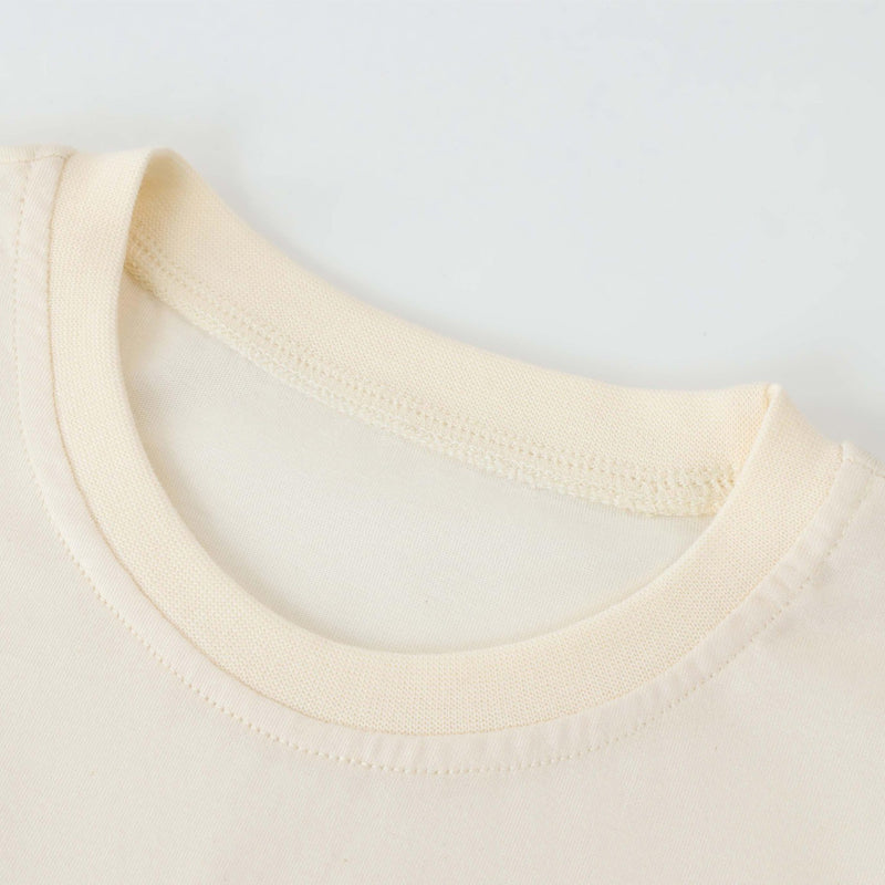 Solid-color Ballet Fairy Embroidered Sweatshirt with Knitted Round Neck T-shirt