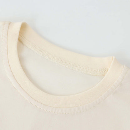 Solid-color Ballet Fairy Embroidered Sweatshirt with Knitted Round Neck T-shirt