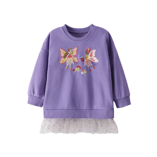 Autumn Girls Fairy-like Cute Mesh Hoodie