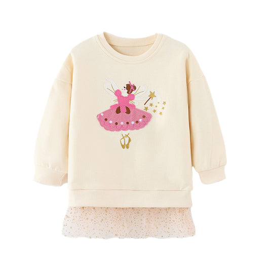 Fairy Baby Cartoon Cute Embroidered Long-Sleeve Hoodie