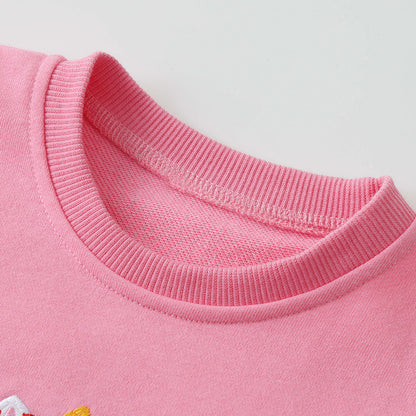 Unicorn-themed, cute lace-trimmed girls hoodie