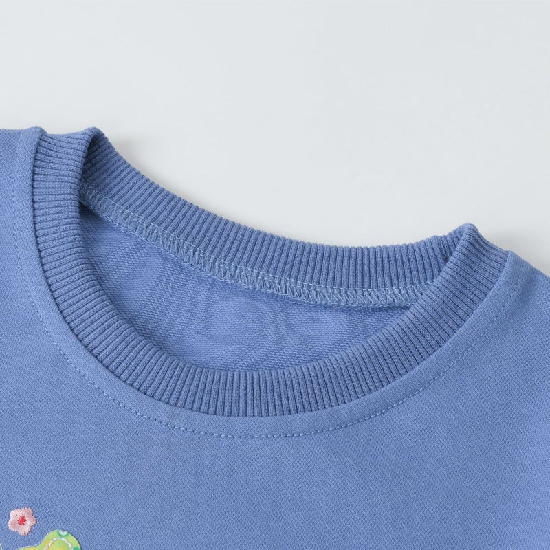 Long-sleeved baby cartoon cute embroidered cotton girls hoodie