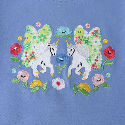 Long-sleeved baby cartoon cute embroidered cotton girls hoodie