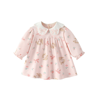 Sweet cotton baby dress in princess style