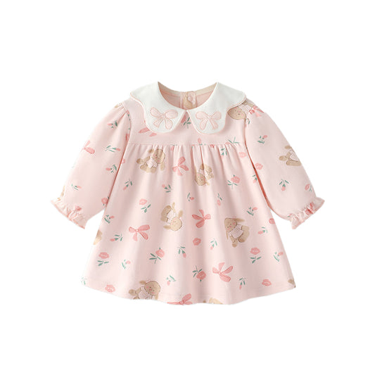 Sweet cotton baby dress in princess style