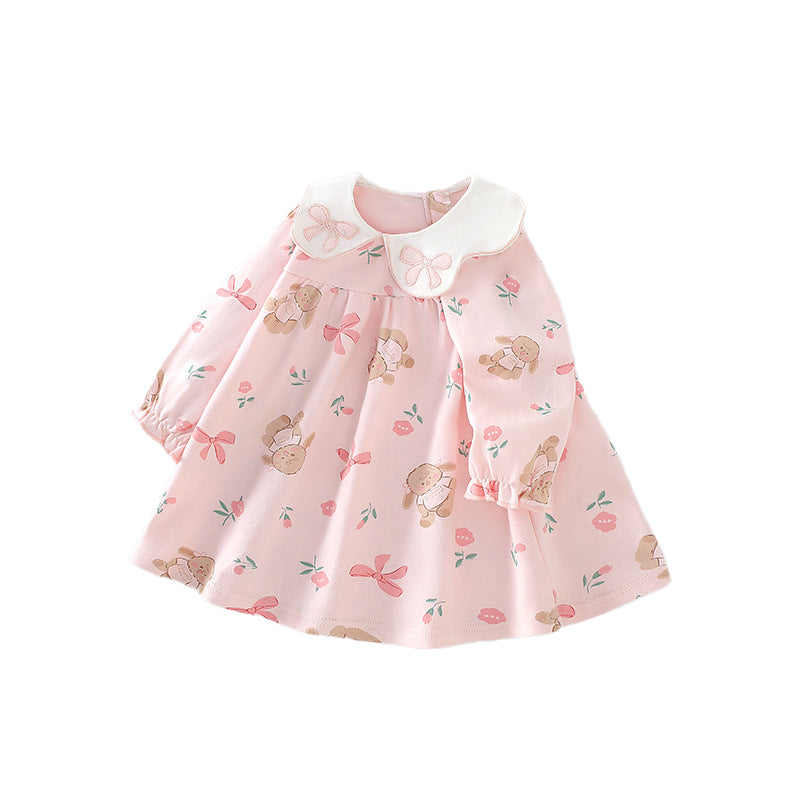 Sweet cotton baby dress in princess style