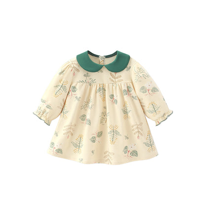 Sweet cotton baby dress in princess style