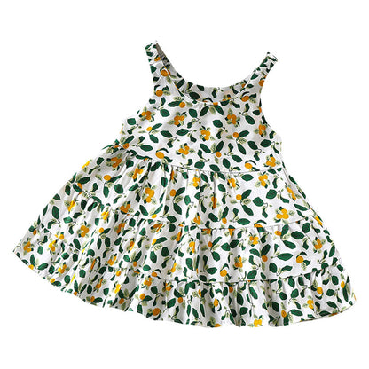 Fashionable Flowered Princess Baby Cotton Dress