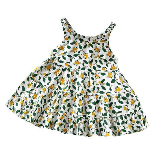 Fashionable Flowered Princess Baby Cotton Dress