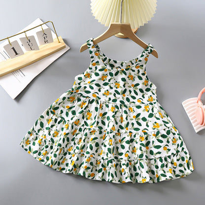 Fashionable Flowered Princess Baby Cotton Dress