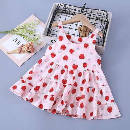 Fashionable Flowered Princess Baby Cotton Dress