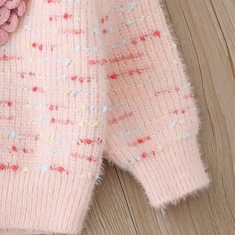 Cute, colorful, padded, thick children sweater/knit base layer