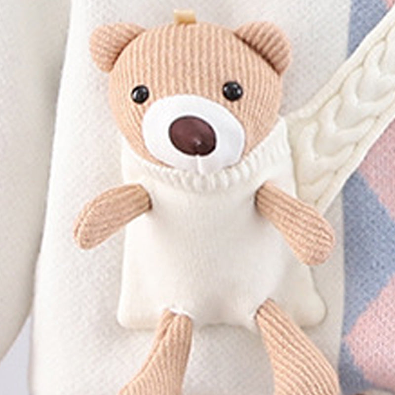 Girls Cartoon Pocket Bear Knit Base Layer