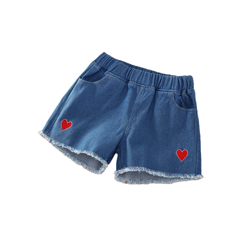 Girls denim shorts for children
