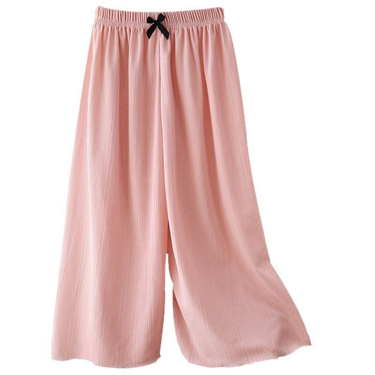 Ice Silk Draping Straight-leg Trousers that Slim Down the Figure, Baby-friendly Loose Tie-dye Panties
