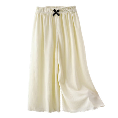 Ice Silk Draping Straight-leg Trousers that Slim Down the Figure, Baby-friendly Loose Tie-dye Panties