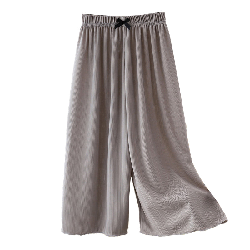 Ice Silk Draping Straight-leg Trousers that Slim Down the Figure, Baby-friendly Loose Tie-dye Panties