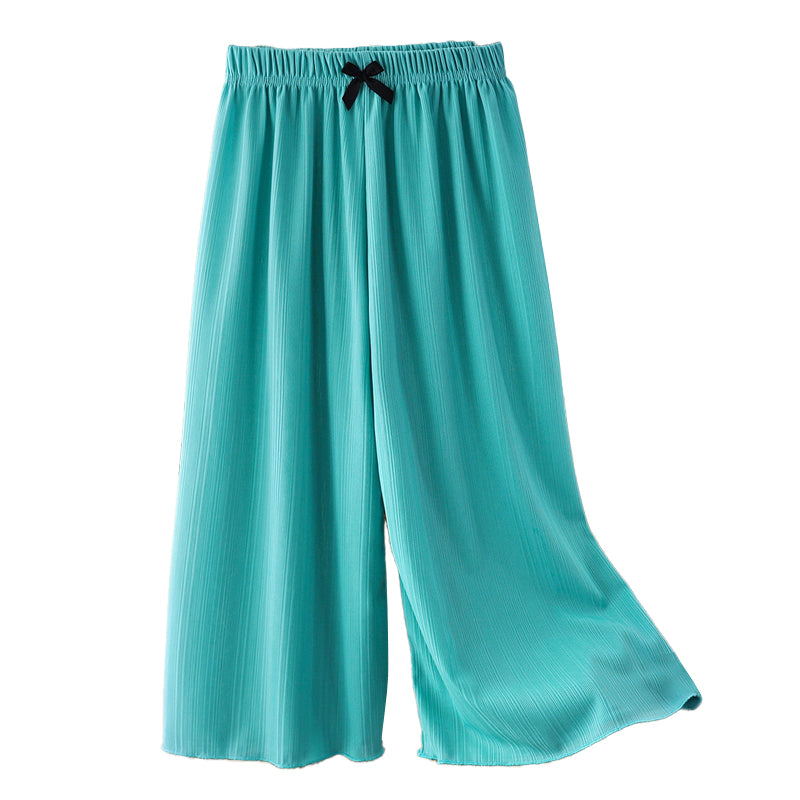 Ice Silk Draping Straight-leg Trousers that Slim Down the Figure, Baby-friendly Loose Tie-dye Panties