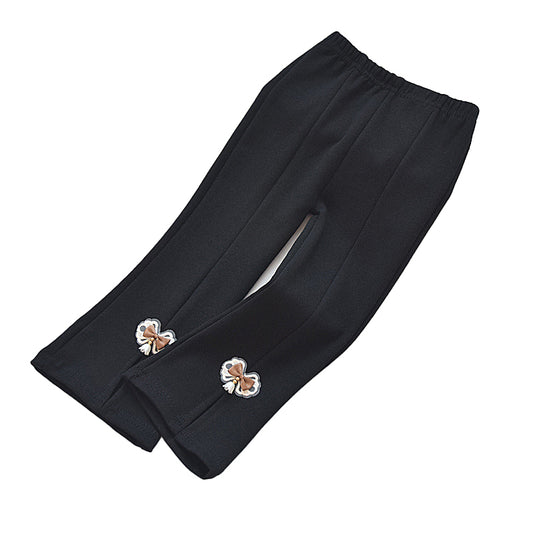 Pure cotton elastic thin leggings for little girls