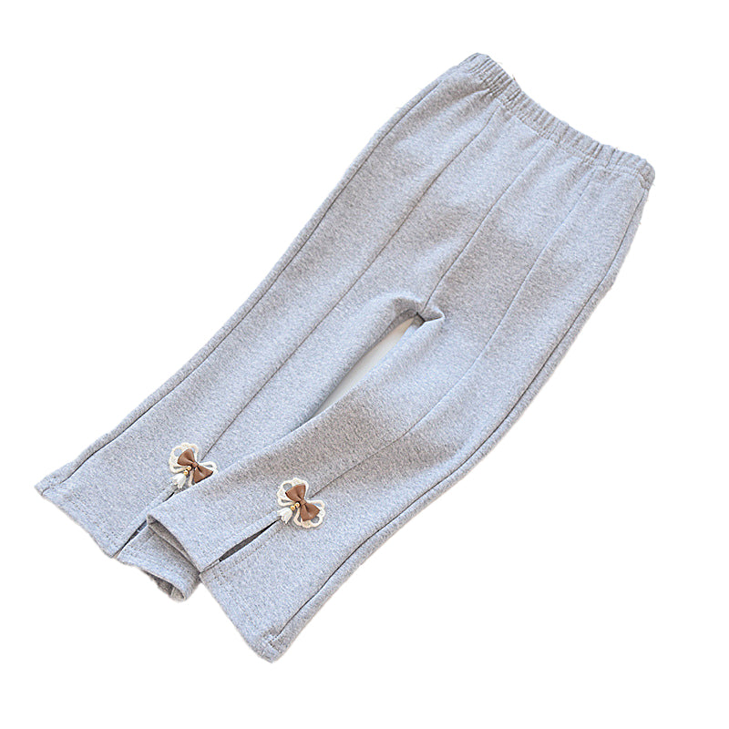 Pure cotton elastic thin leggings for little girls