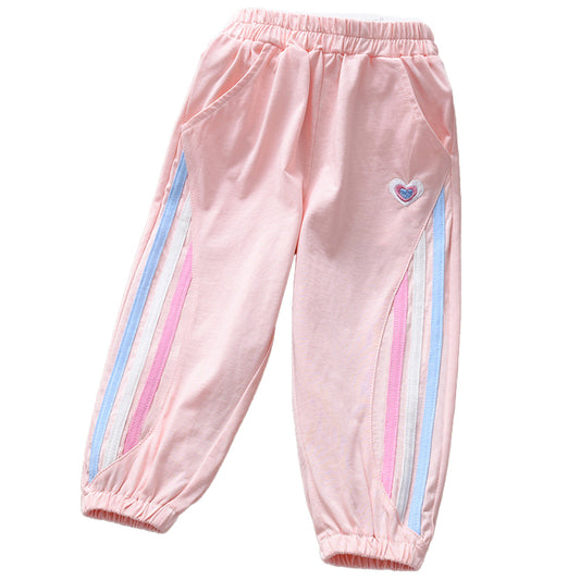Fashionable trousers for kids, versatile and thin, perfect for sports or casual wear