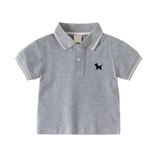 Baby boys short-sleeved polo shirt with turned-up collar