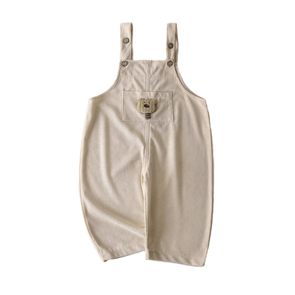 Little Bear Kids Corduroy Panties with Strap for Boys