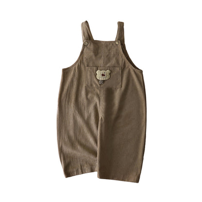Little Bear Kids Corduroy Panties with Strap for Boys