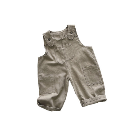 Boys strap pants, versatile casual pants for kids