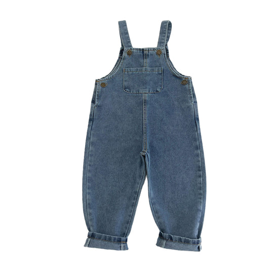 Kids boys loose, casual, trendy denim strap pants