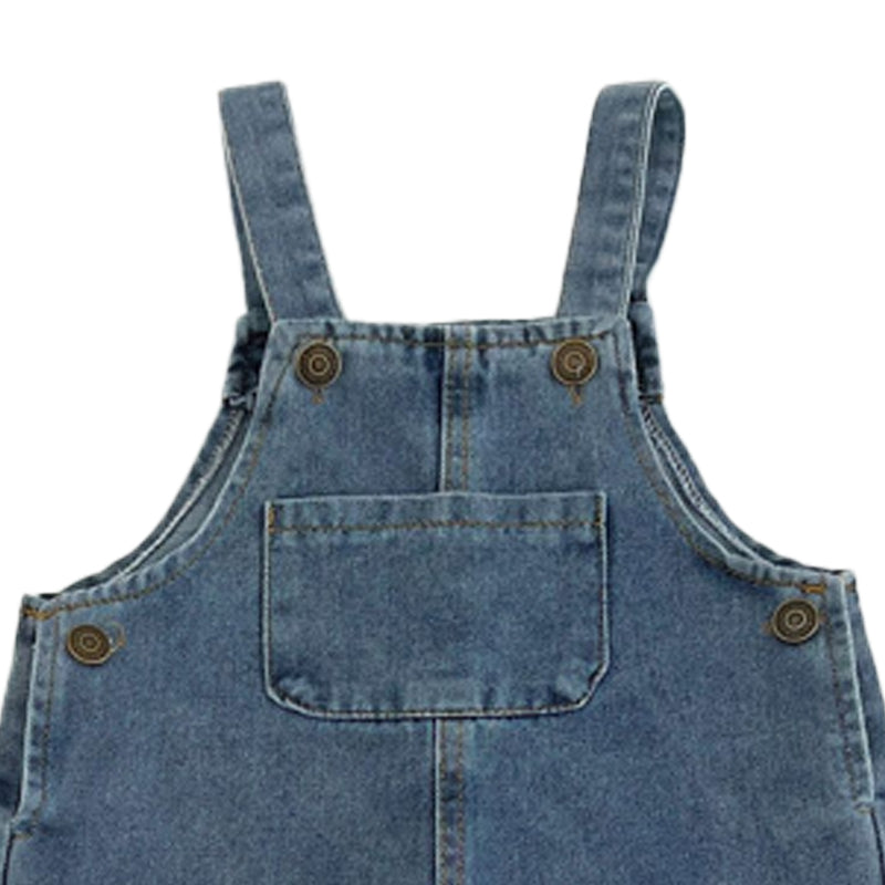 Kids boys loose, casual, trendy denim strap pants