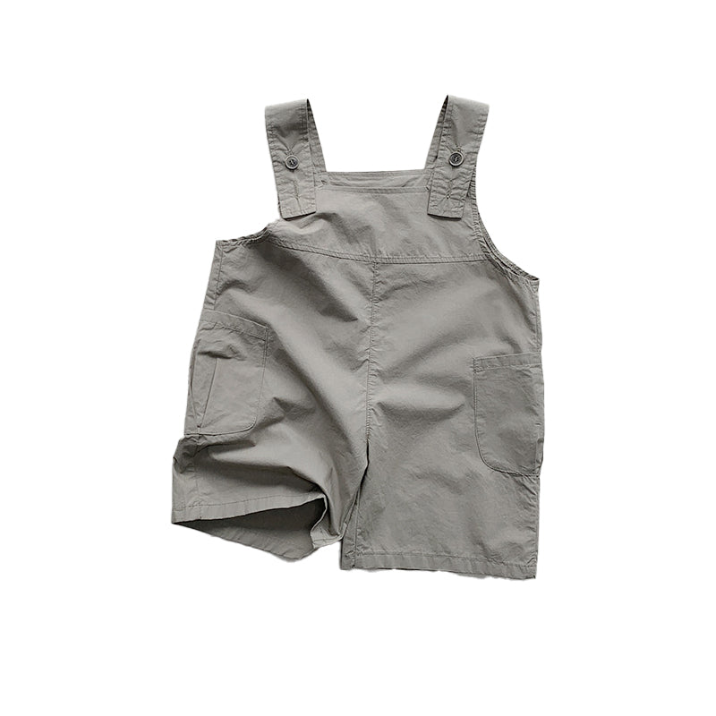 Boys versatile Japanese-style one-piece outfit, trendy childrens one-piece with strap pants