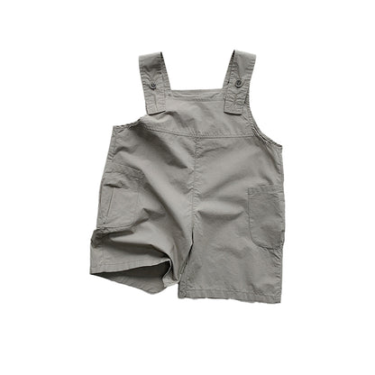 Boys versatile Japanese-style one-piece outfit, trendy childrens one-piece with strap pants