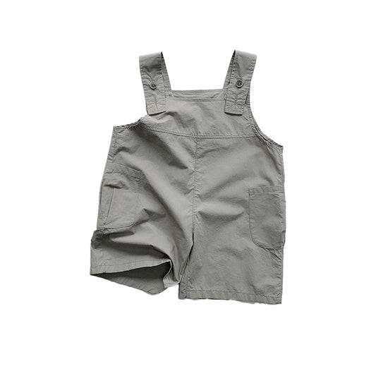 Boys versatile Japanese-style one-piece outfit, trendy childrens one-piece with strap pants