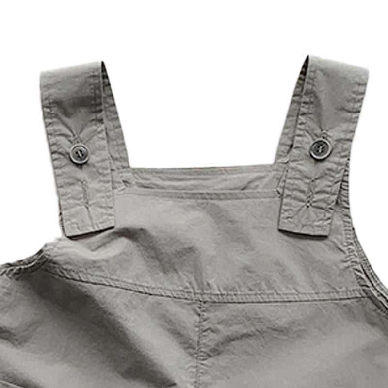 Boys versatile Japanese-style one-piece outfit, trendy childrens one-piece with strap pants