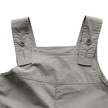 Boys versatile Japanese-style one-piece outfit, trendy childrens one-piece with strap pants