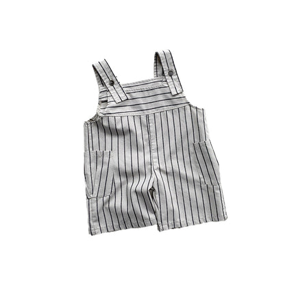 Boys versatile Japanese-style one-piece outfit, trendy childrens one-piece with strap pants